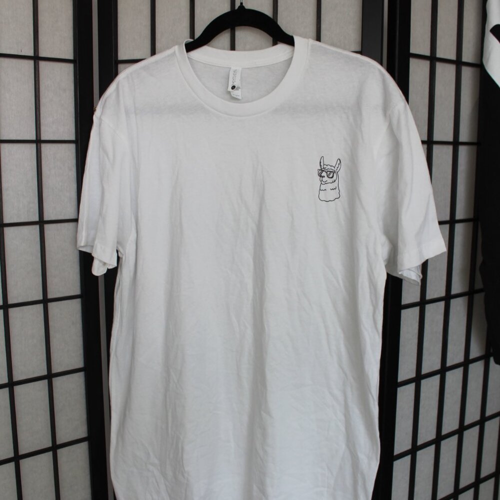 Next Level Apparel Mens Large Llama Outline Tshirt